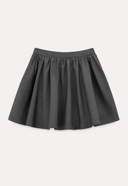 Pleated A-line Mini Skirt with Waistband