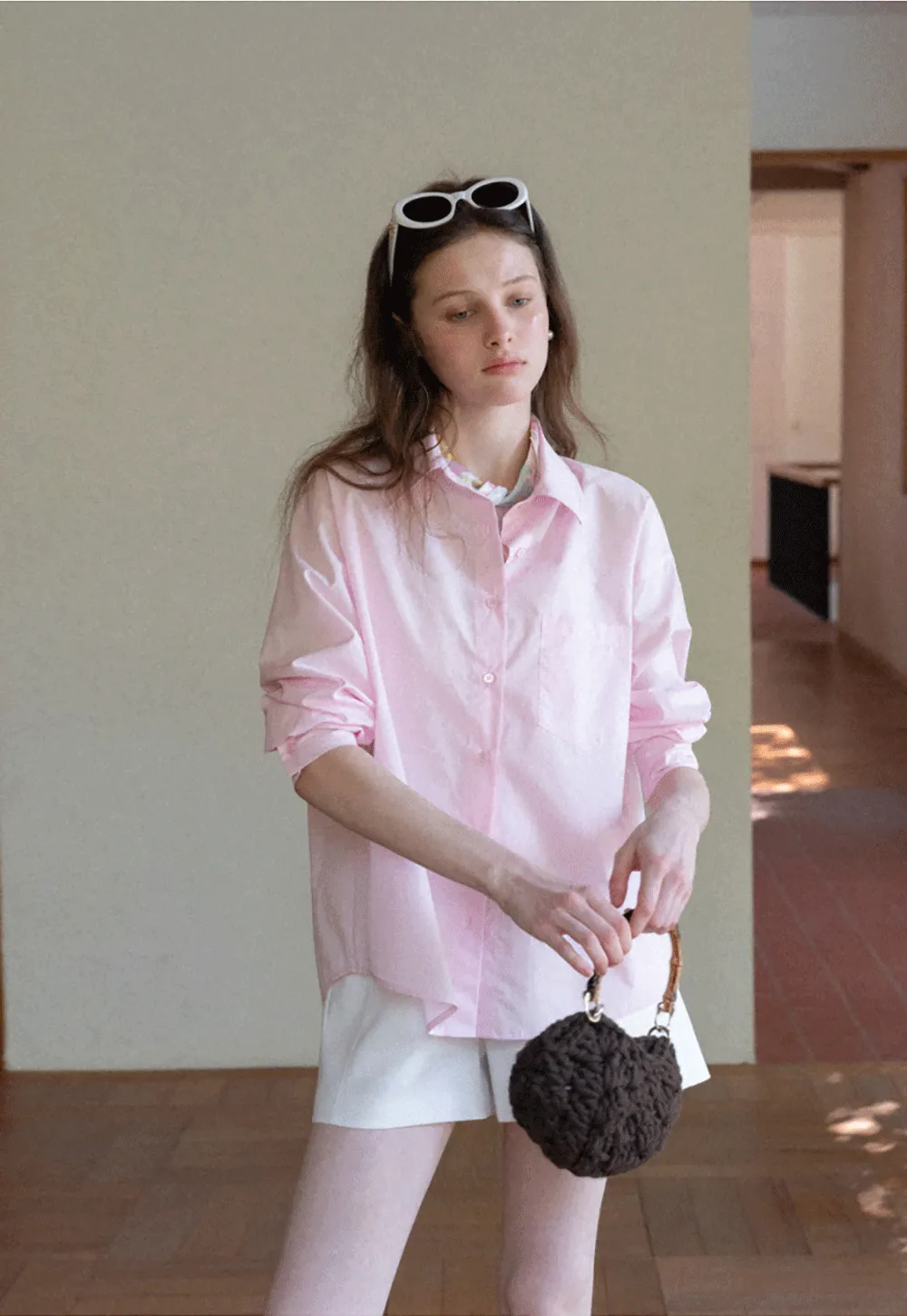 Classic button down shirt with rolled sleeves