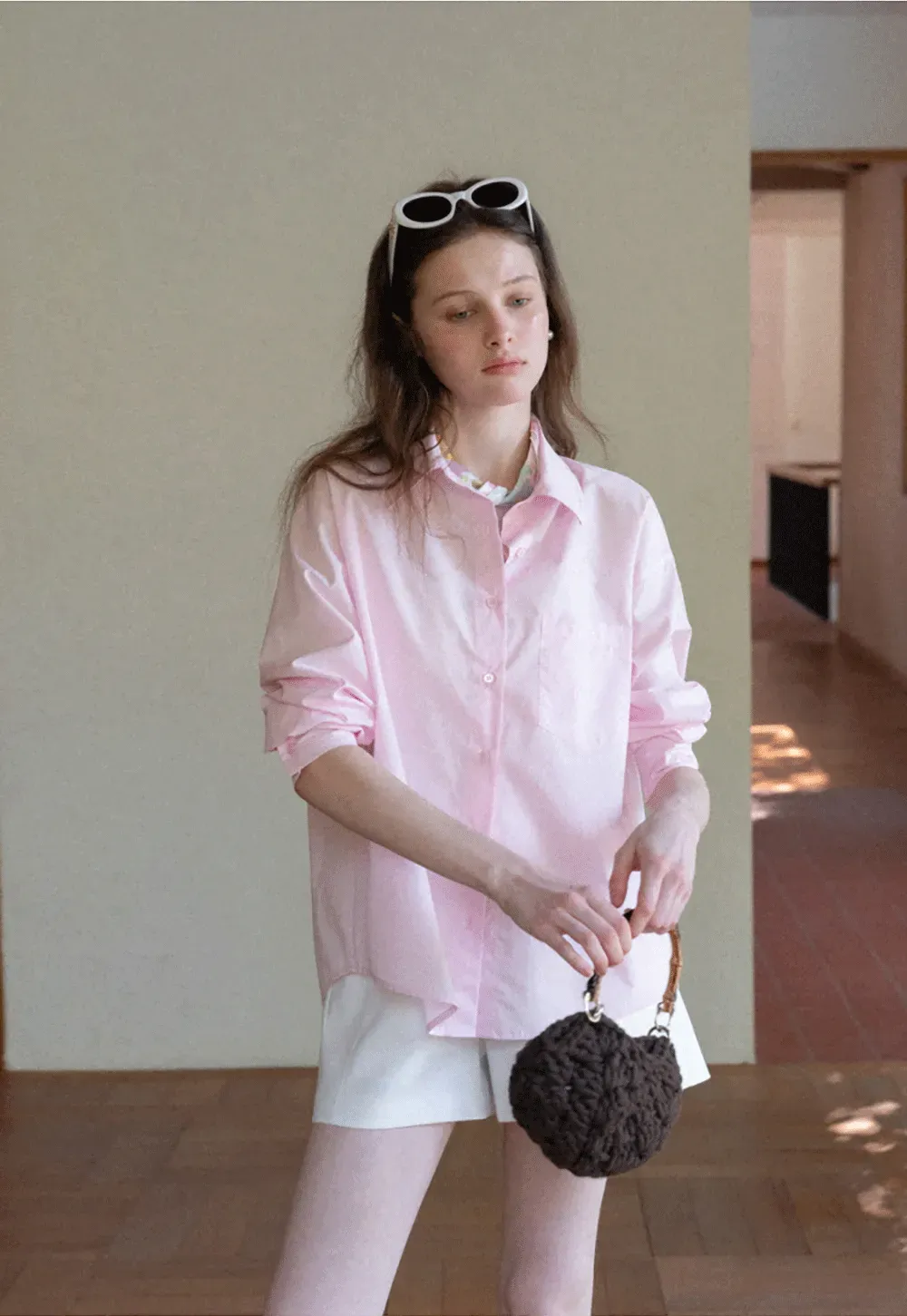 Classic button down shirt with rolled sleeves