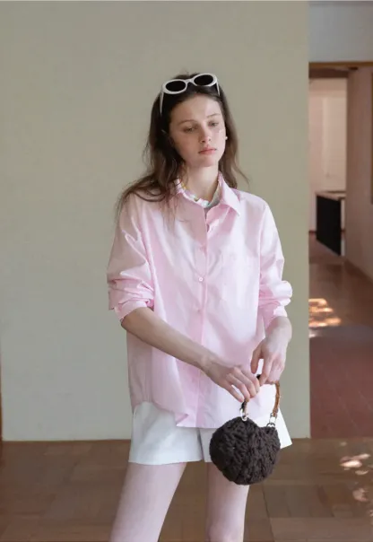 Classic button down shirt with rolled sleeves