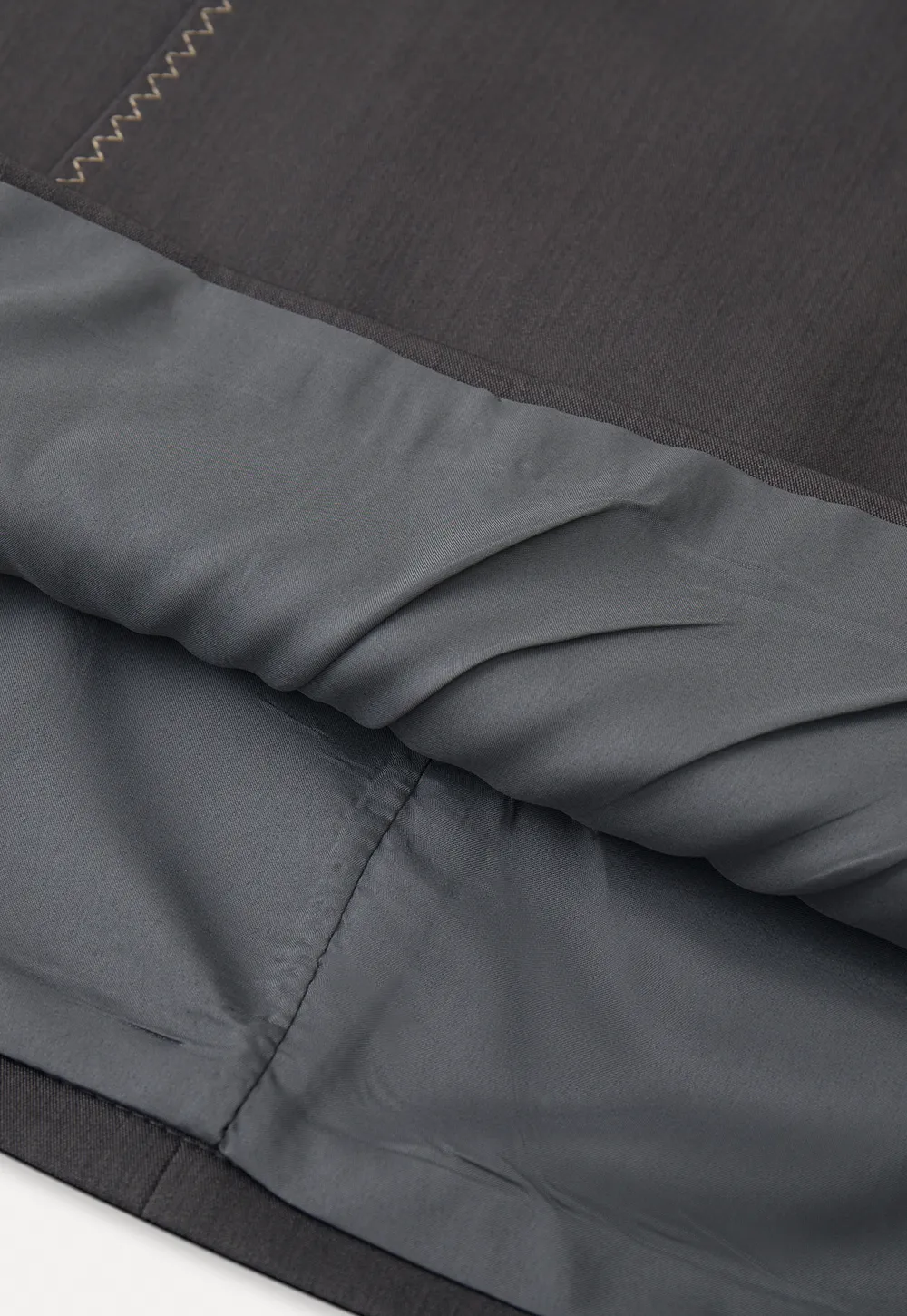 A-line mini skirt with contrast stitching and belt