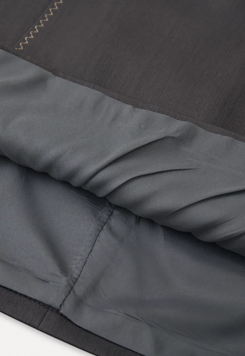 A-line mini skirt with contrast stitching and belt