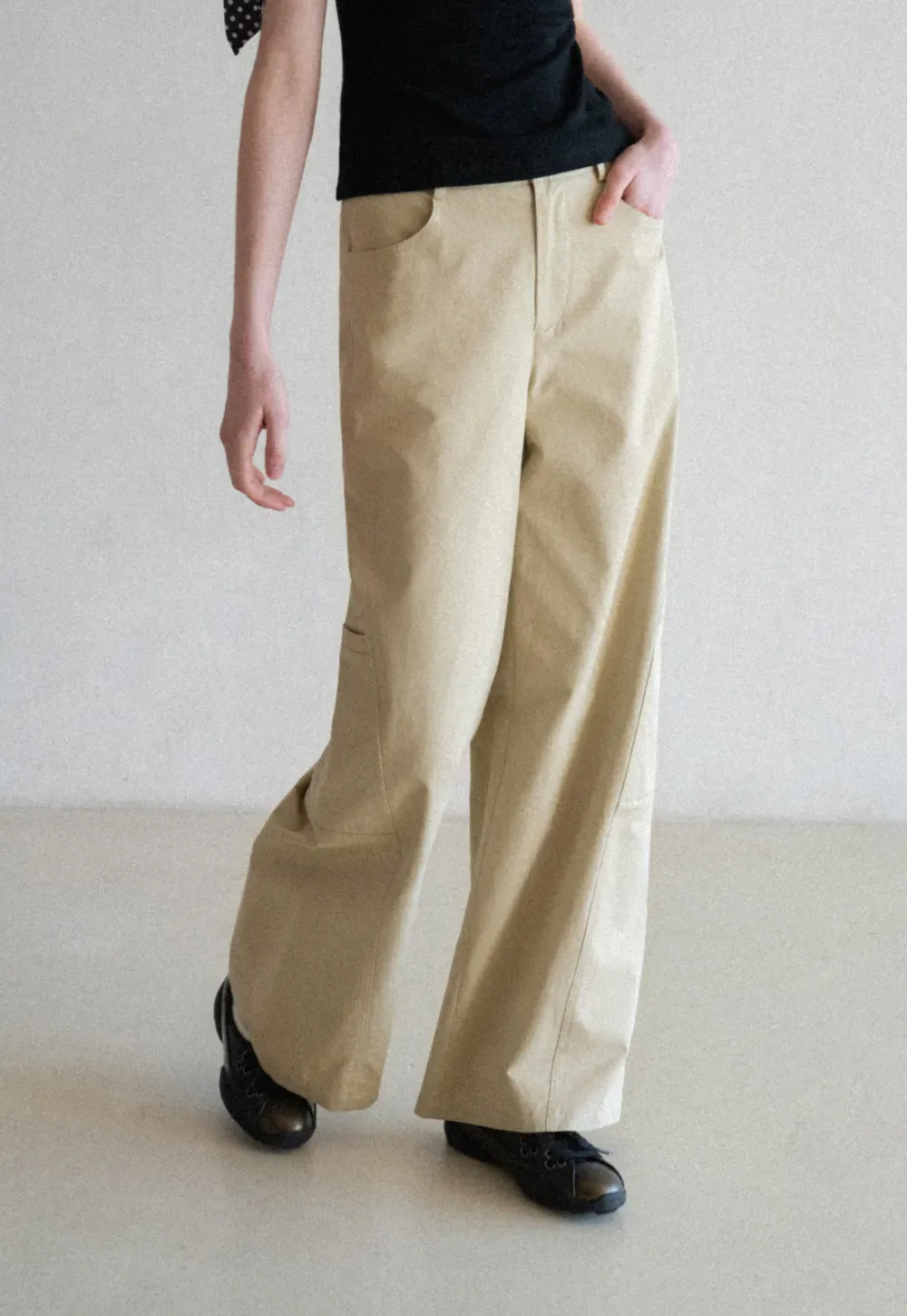 Wide Leg Casual Pants with Front Pockets