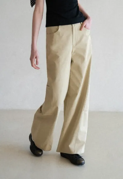 Wide Leg Casual Pants with Front Pockets
