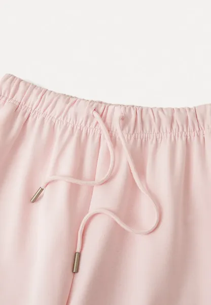 Wide Leg Drawstring Waist Casual Pants