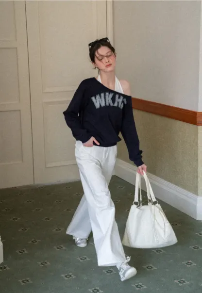 Off Shoulder Sweatshirt with Halter Top