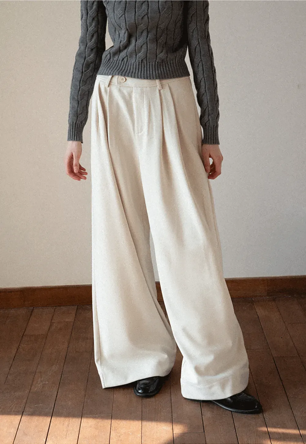 Elegant Wide Leg Trousers High Waist Design for Women