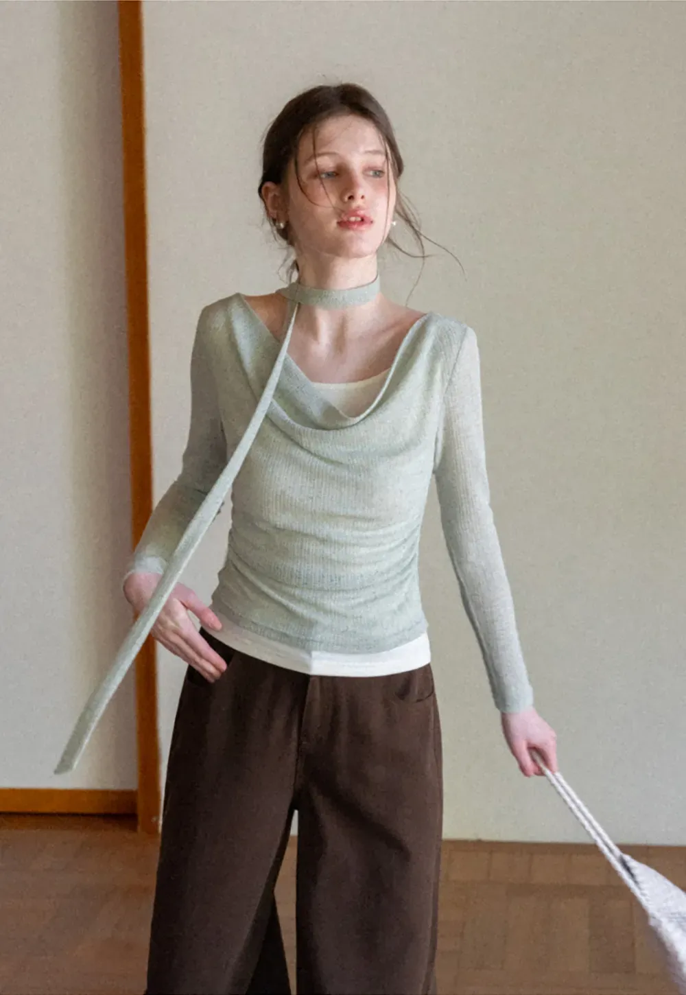 Wide Leg Casual Pants with Front Pockets