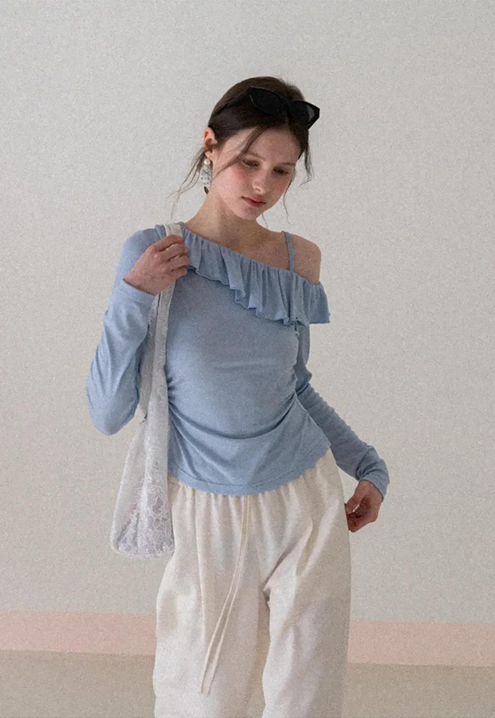 Wide Leg Drawstring Casual Pants