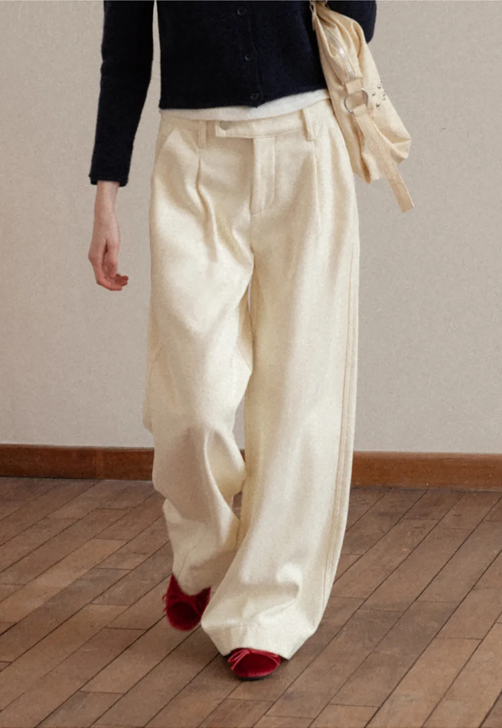 Dark Denim Wide-Leg Pants