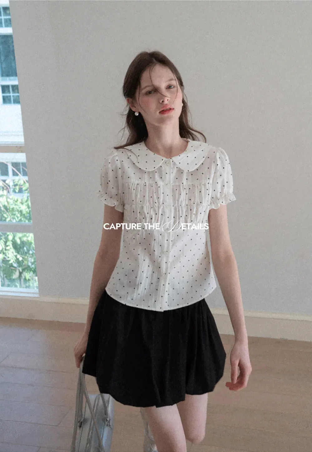 Pleated A-line Skirt with Elastic Waistband