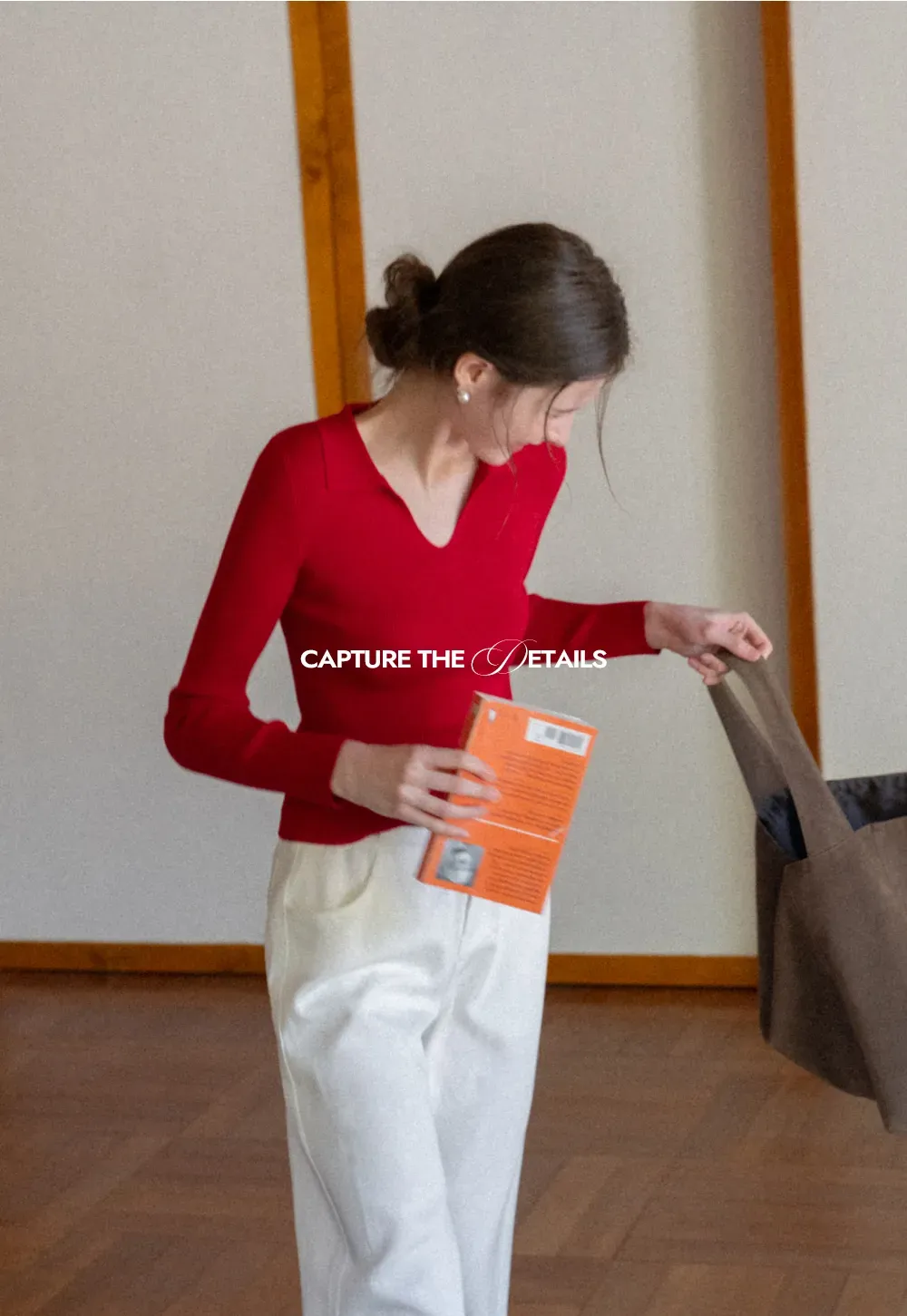 Ribbed Knit Long Sleeve Polo Neck Sweater