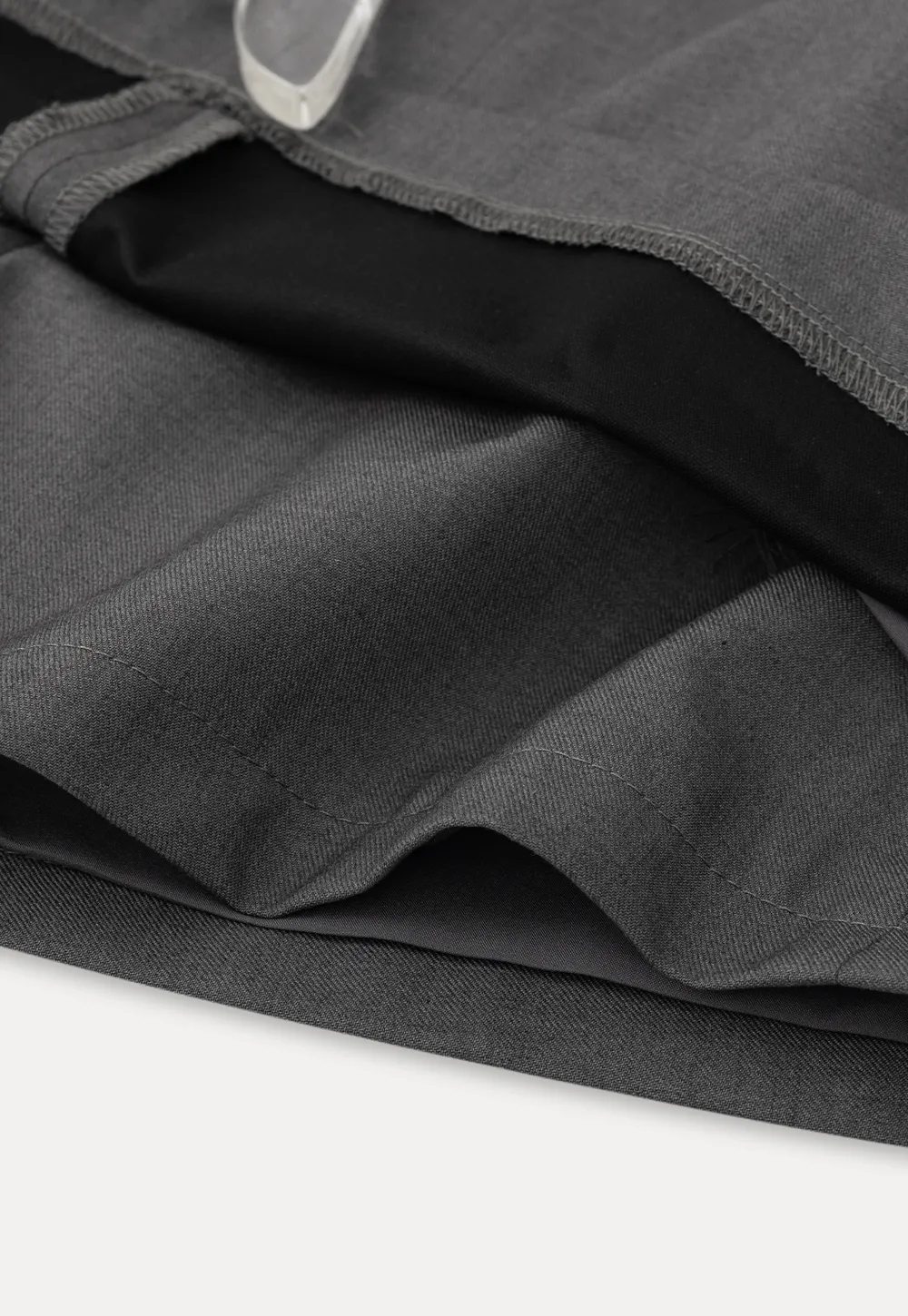 High waist tailored shorts with lace trim