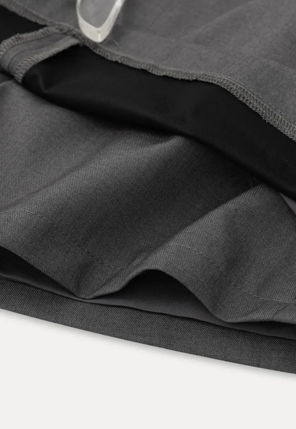 High waist tailored shorts with lace trim