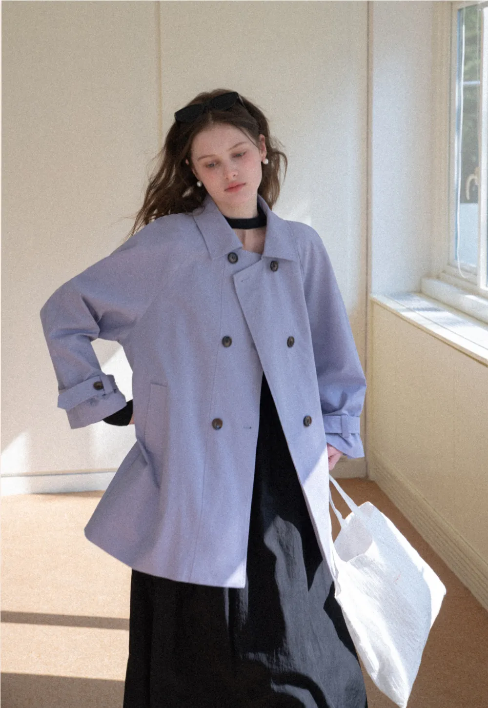 Elegant Double Breasted Short Jacket