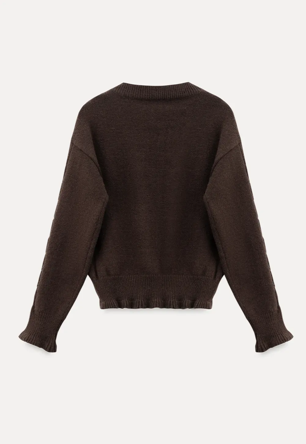Women's Knit Sweater Round Neck Long Sleeve Casual Wear