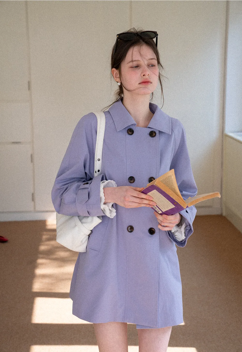 Elegant Double Breasted Short Jacket