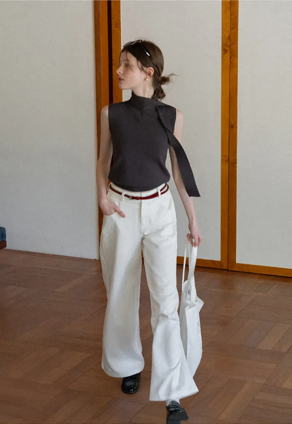 Wide Leg Casual Pants with Front Pockets