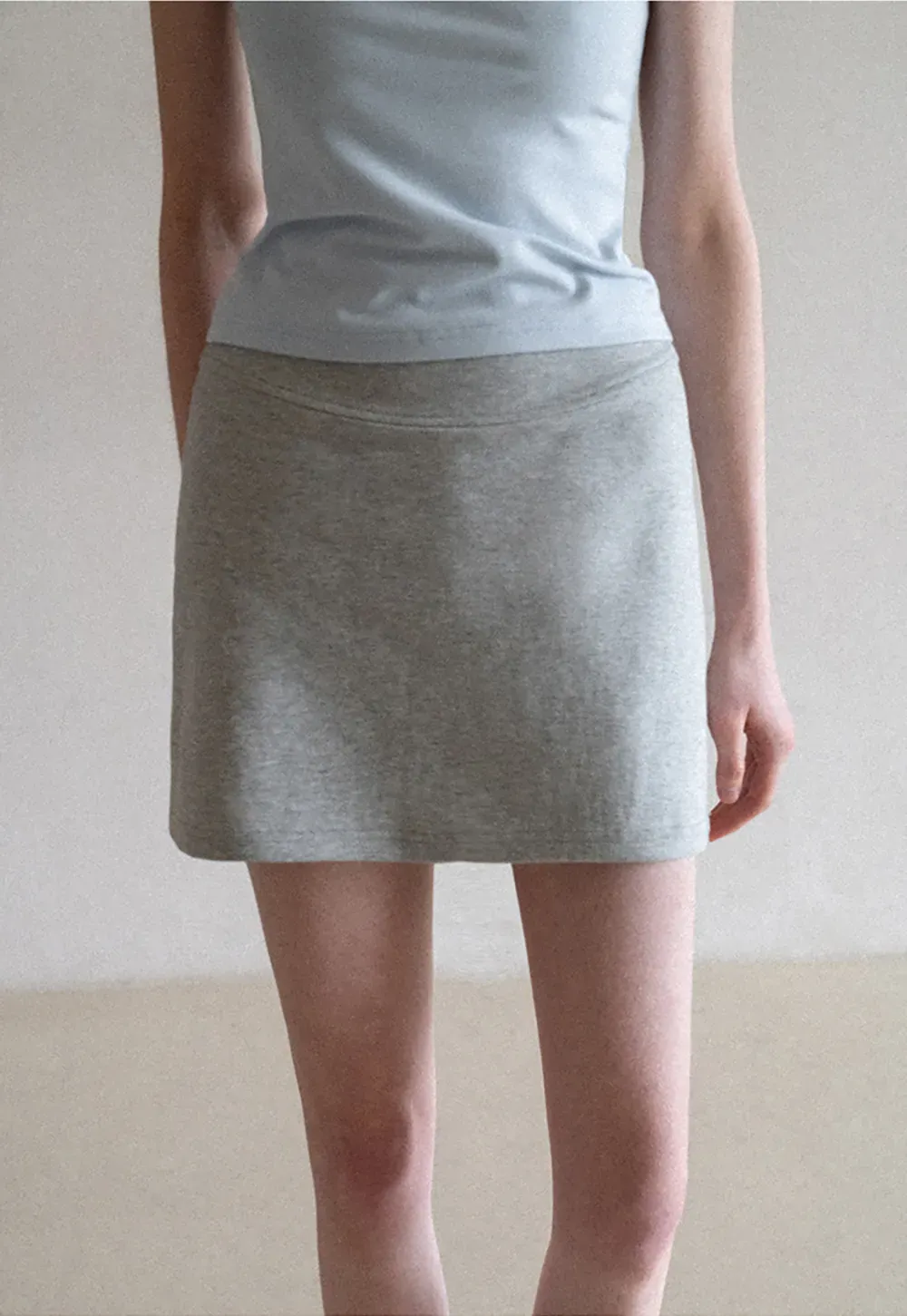 A-line mini skirt with elastic waistband