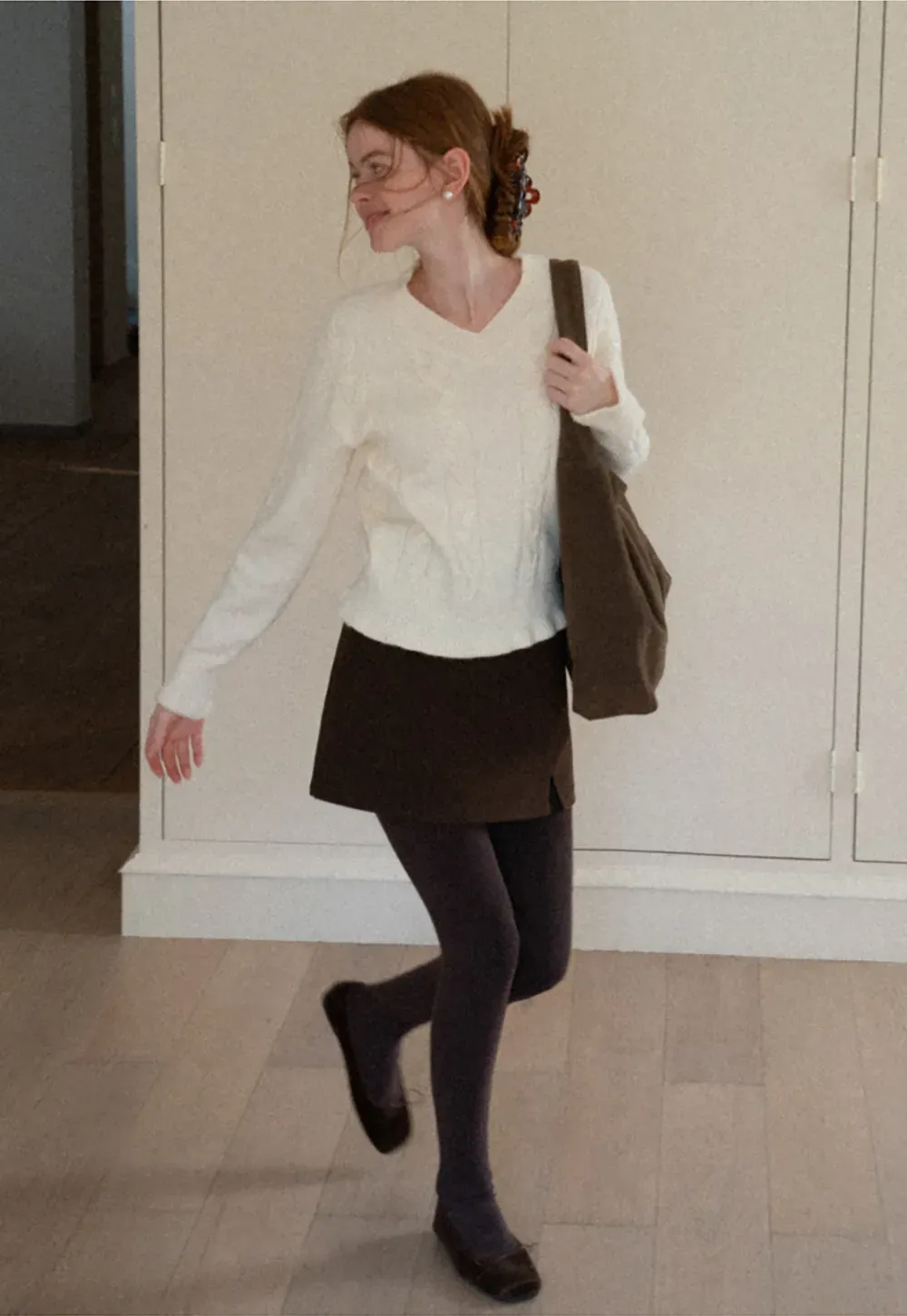 Women's Knit Sweater Round Neck Long Sleeve Casual Wear