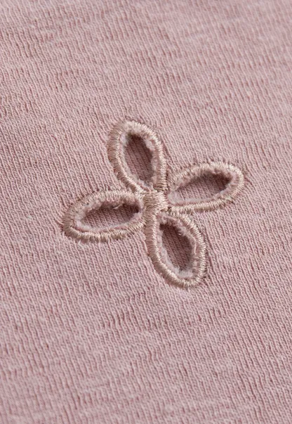 Womens Pink Fitted Long Sleeve Tee