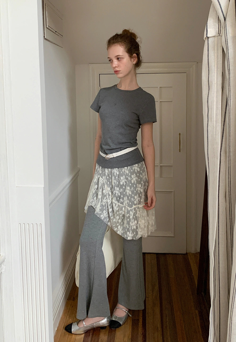 Women’s Lace Skirted Flare Pants