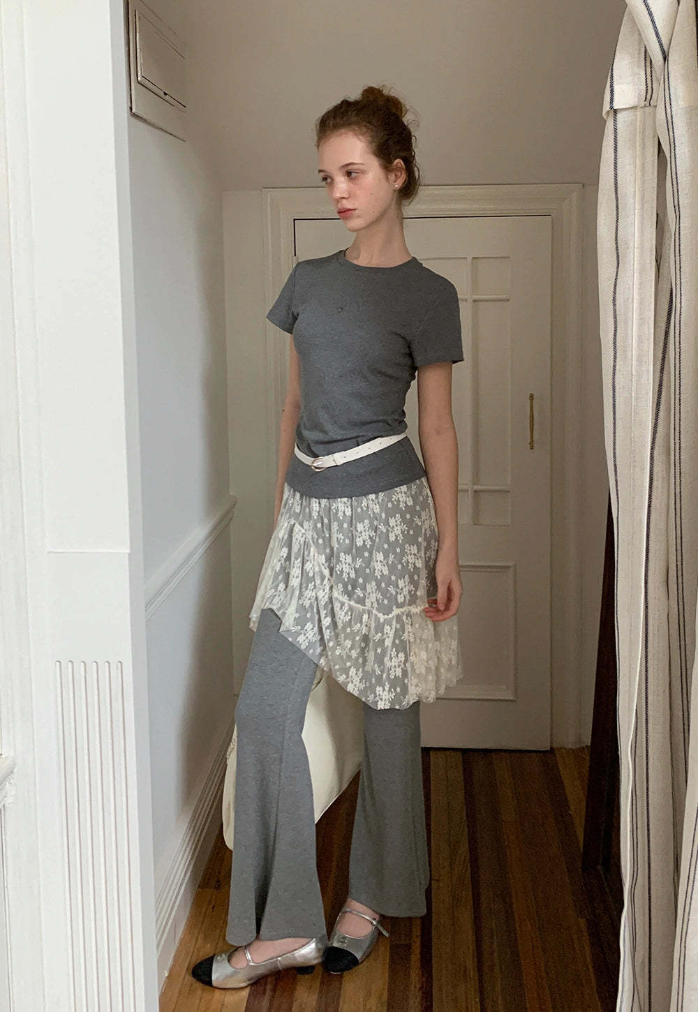Women’s Lace Skirted Flare Pants