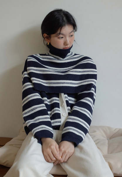 Navy Blue Striped(Shipping within 3-10 days)