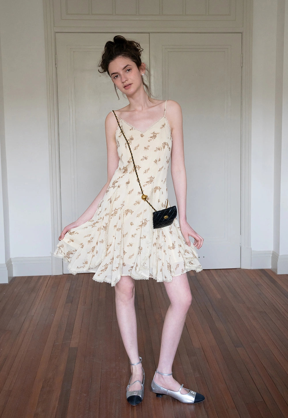Women's Floral Spaghetti Strap Mini Dress