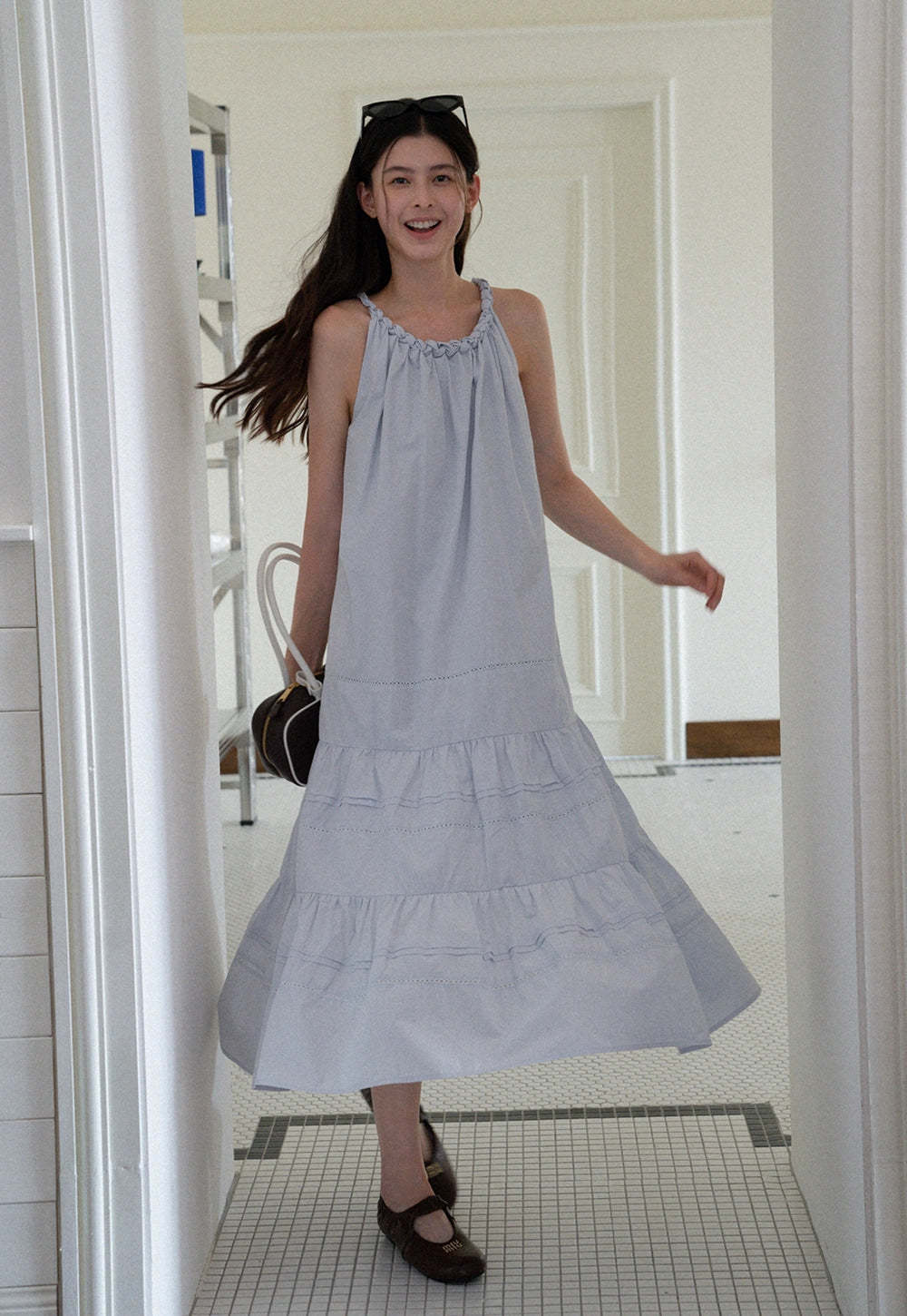 Ruffle Hem Maxi Dress