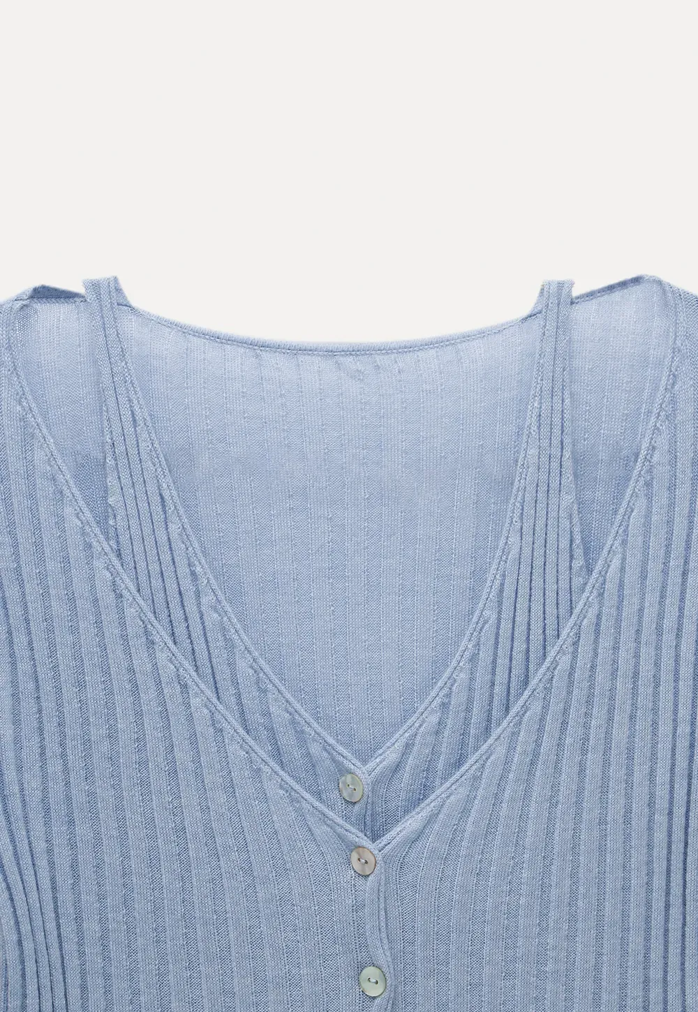 Ribbed Long Sleeve Knit Top