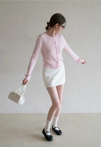 A-line mini skirt with clean lines and simple design