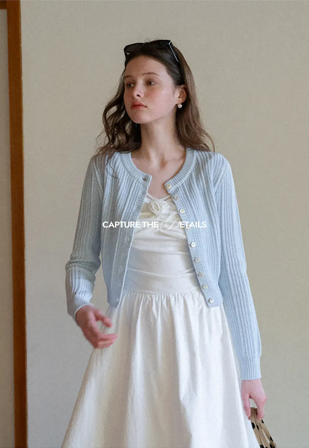Ribbed Knit Cardigan with Button Closure