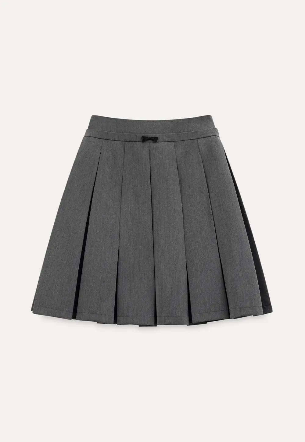 Pleated skirt with front bow detail