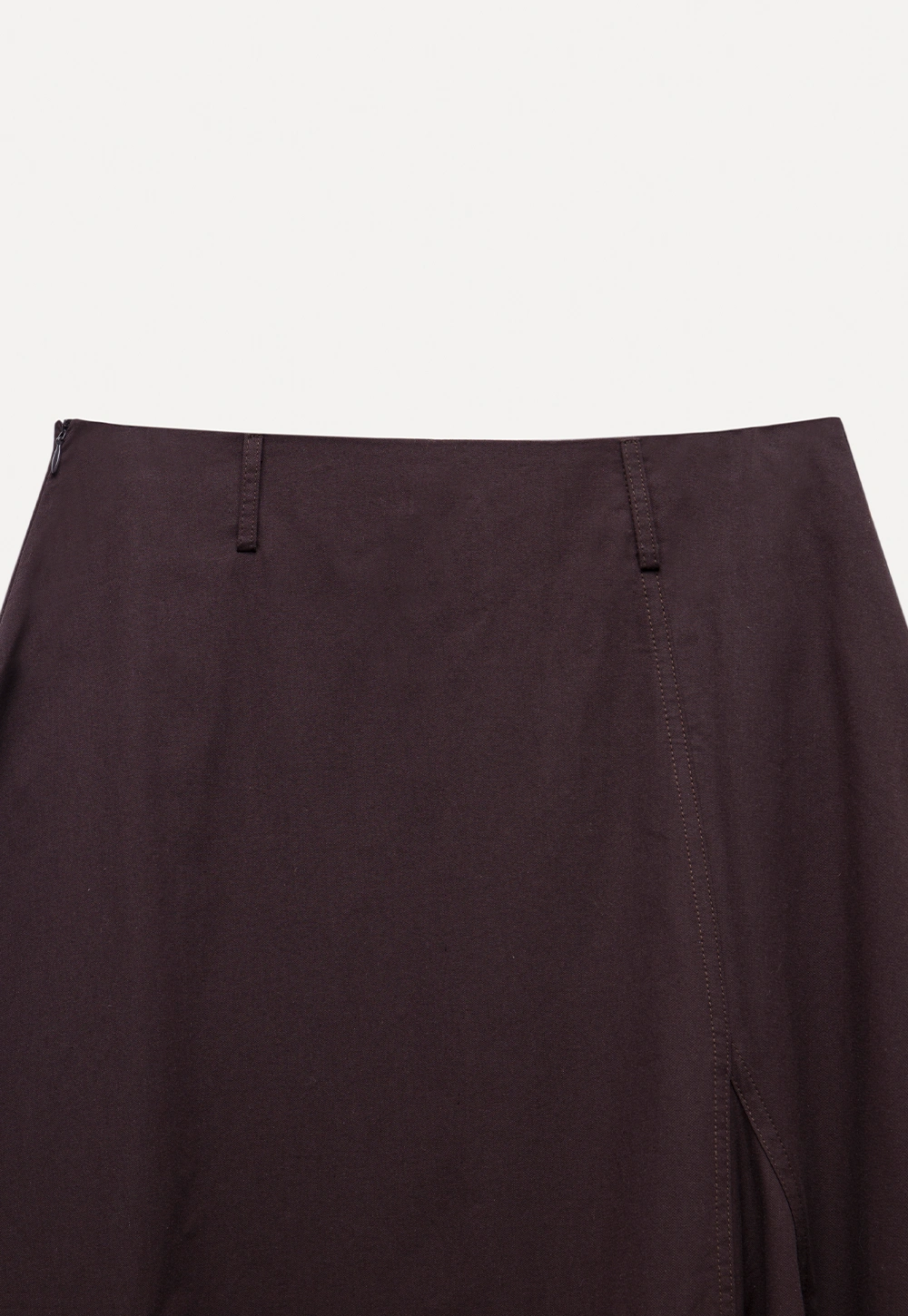 Womens High Waist Asymmetrical Midi Skirt