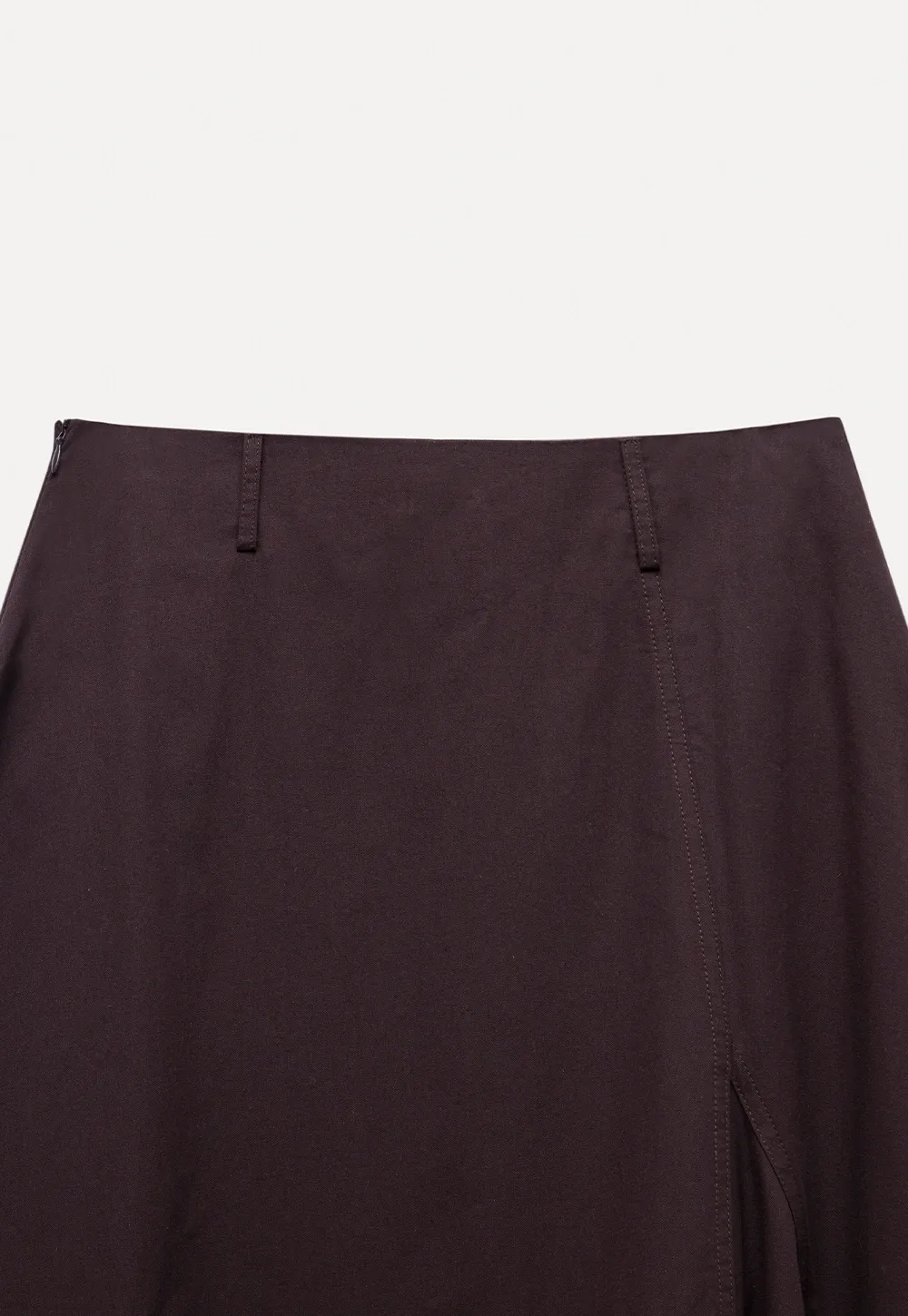 Womens High Waist Asymmetrical Midi Skirt