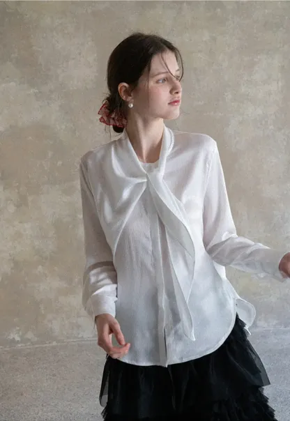 Tiered Ruffled Sheer Skirt with Drawstring Waist