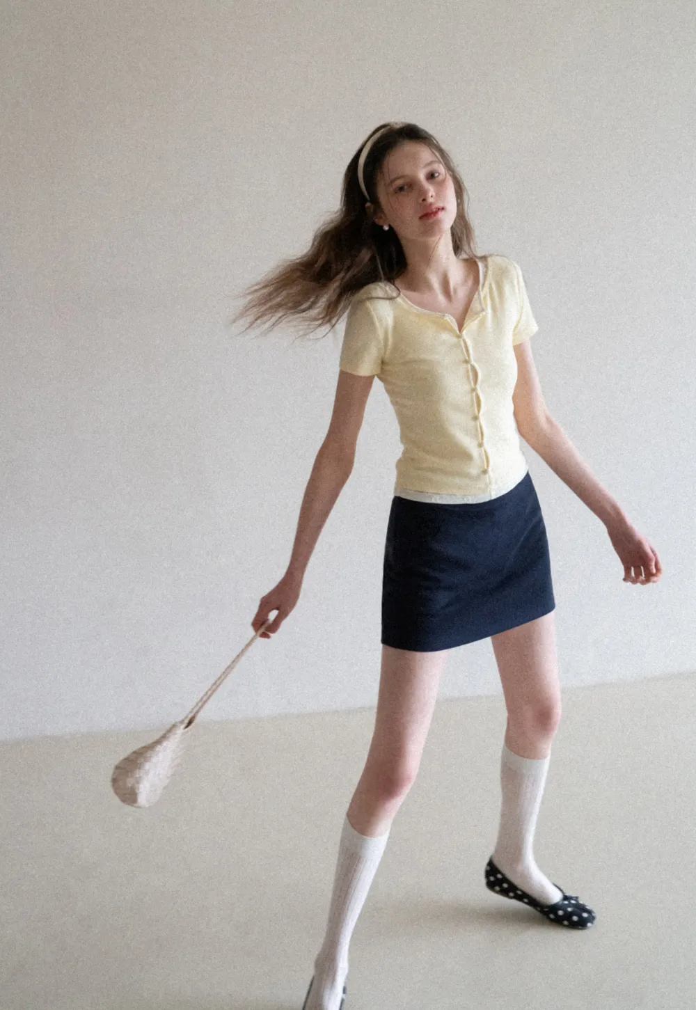 Short Sleeve T Shirt with Lace Trim