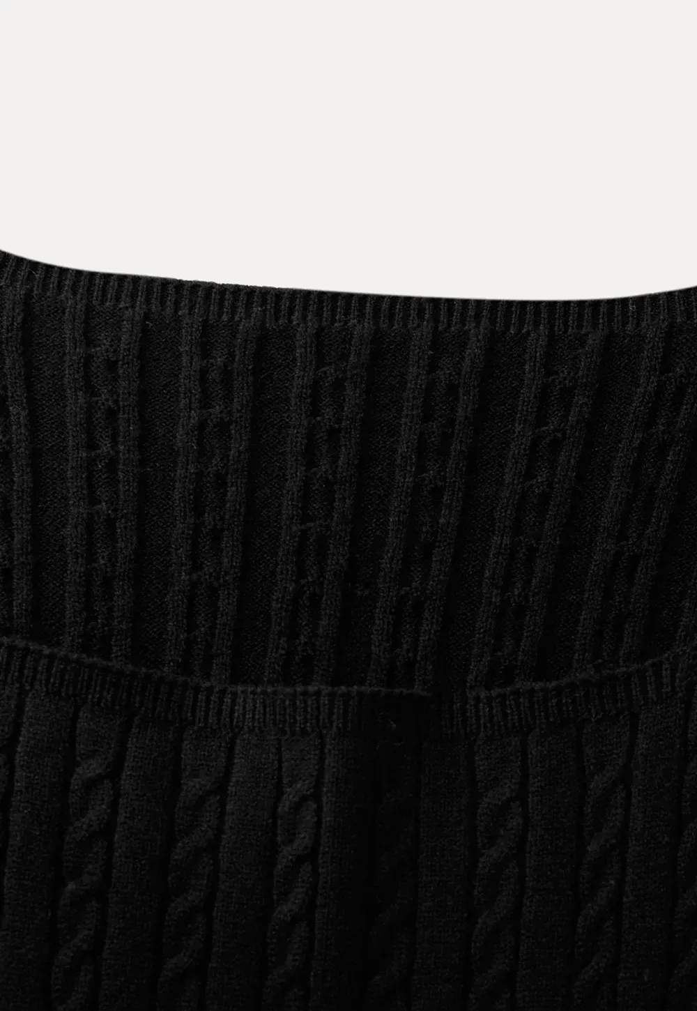 Elegant Cable Knit Flare Dress