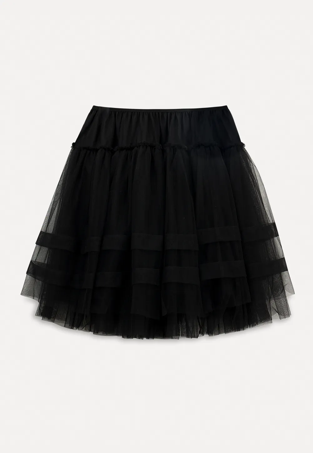 fluffy layered tulle skirt with elastic waistband