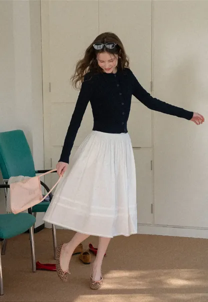 Cable Knit Long Sleeve Sweater Top