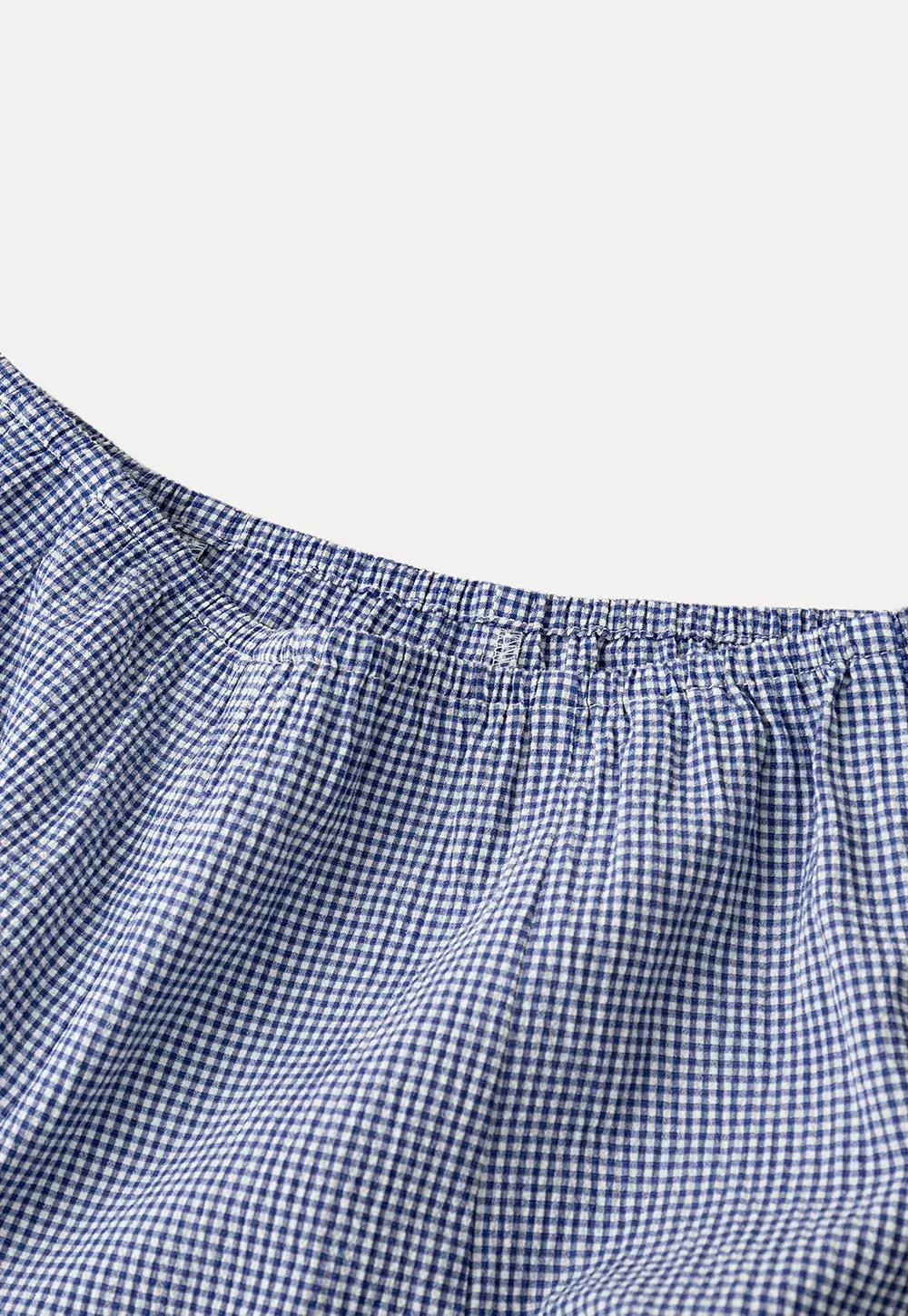 Gingham Pleated Flared Skirt