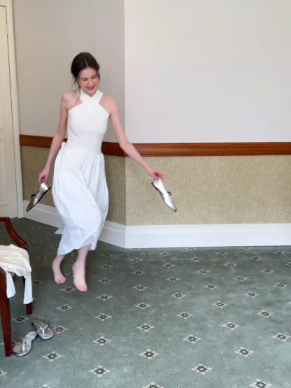 Halter Neck A Line Midi Dress