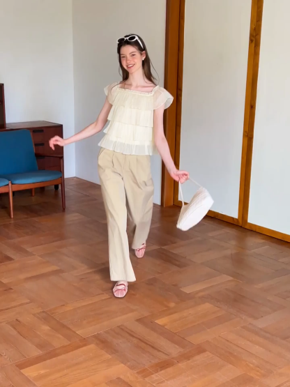 Stufen-Rüschen-Off-Shoulder-Top