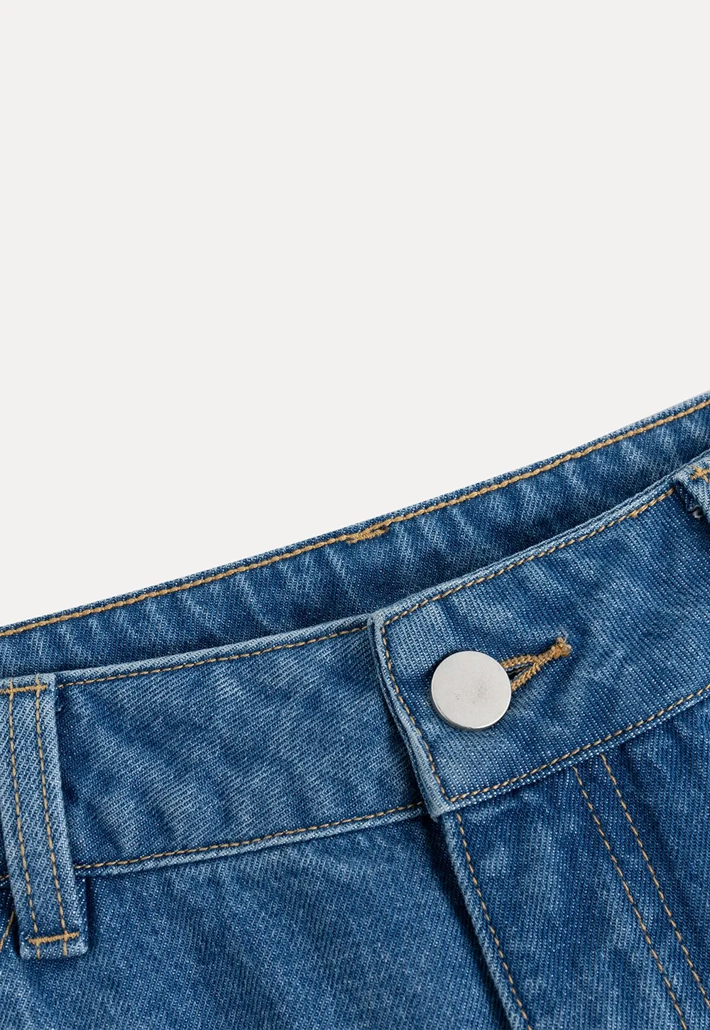 Vintage Blue Wide Leg Jeans Women Casual Style