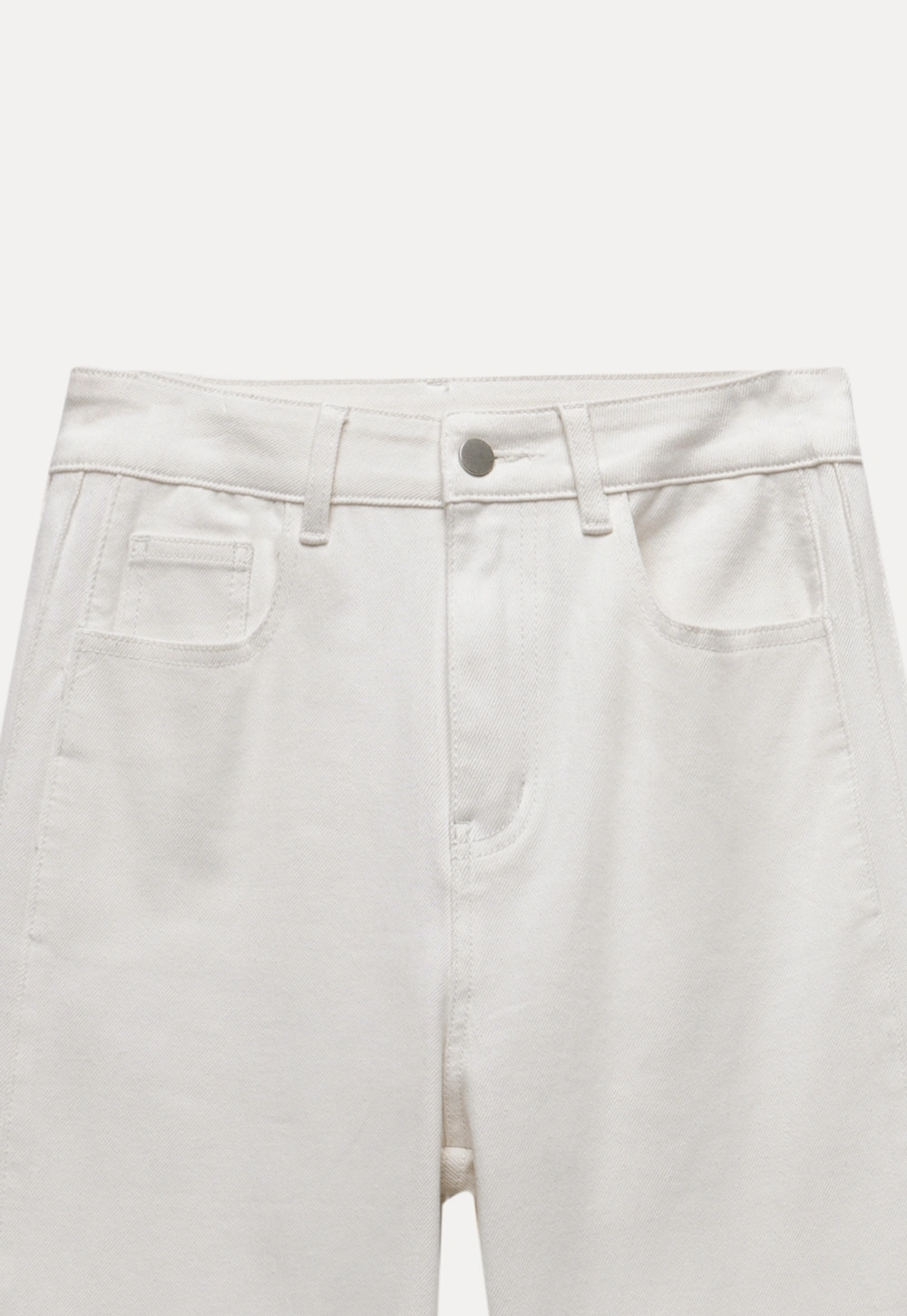 Women’s White High Waist Straight Leg Pants