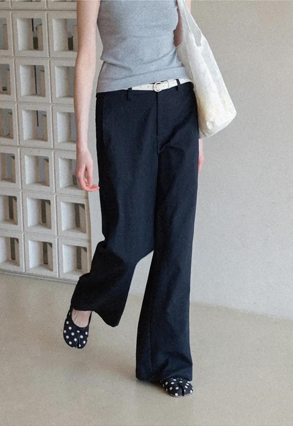 Wide Leg Casual Pants with Front Pockets