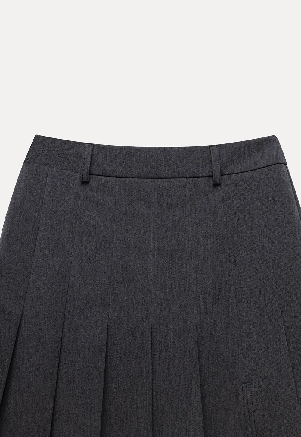 Pleated Mini Skirt with Lace Trim