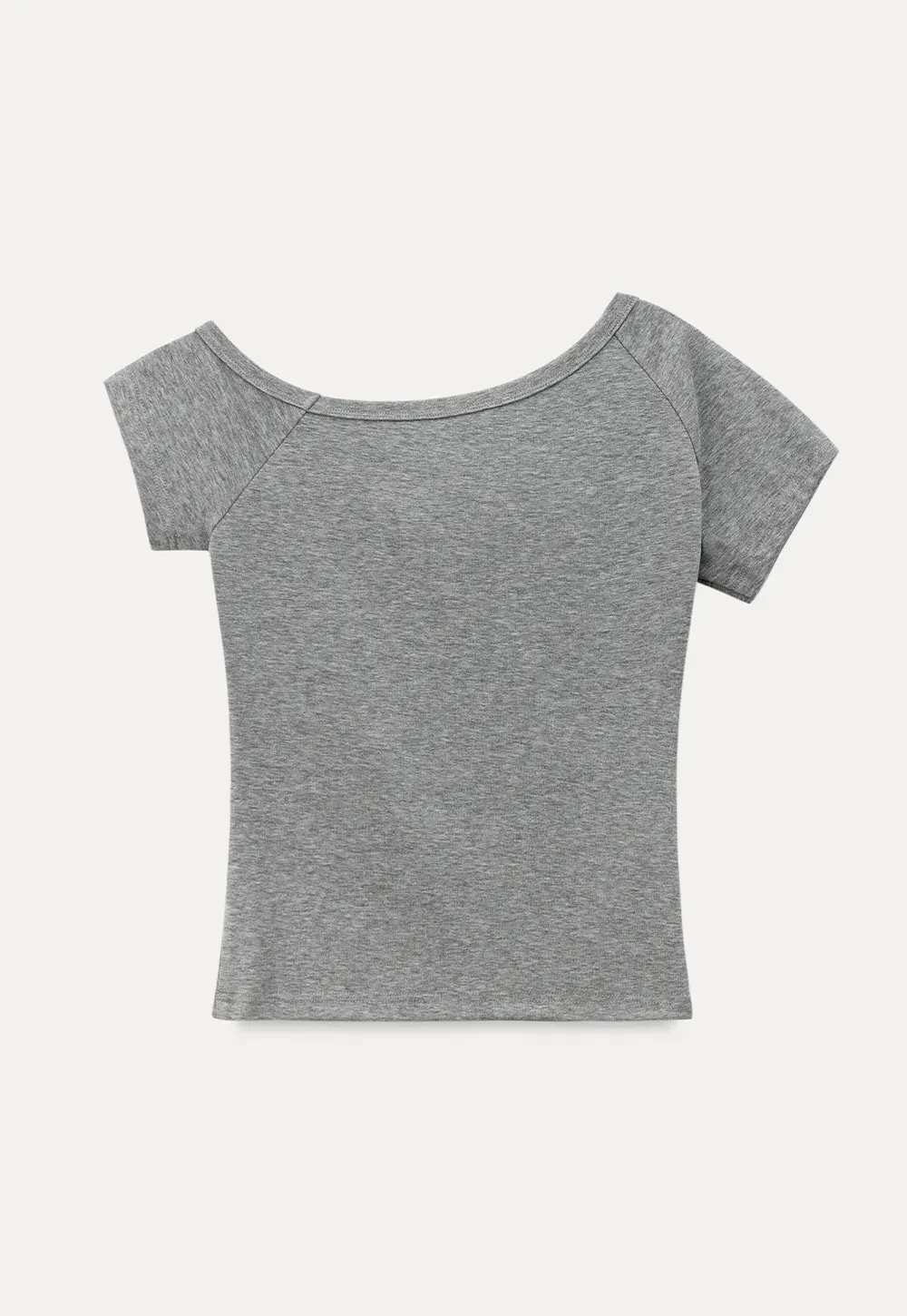 Off shoulder short sleeve top with ruffle detail