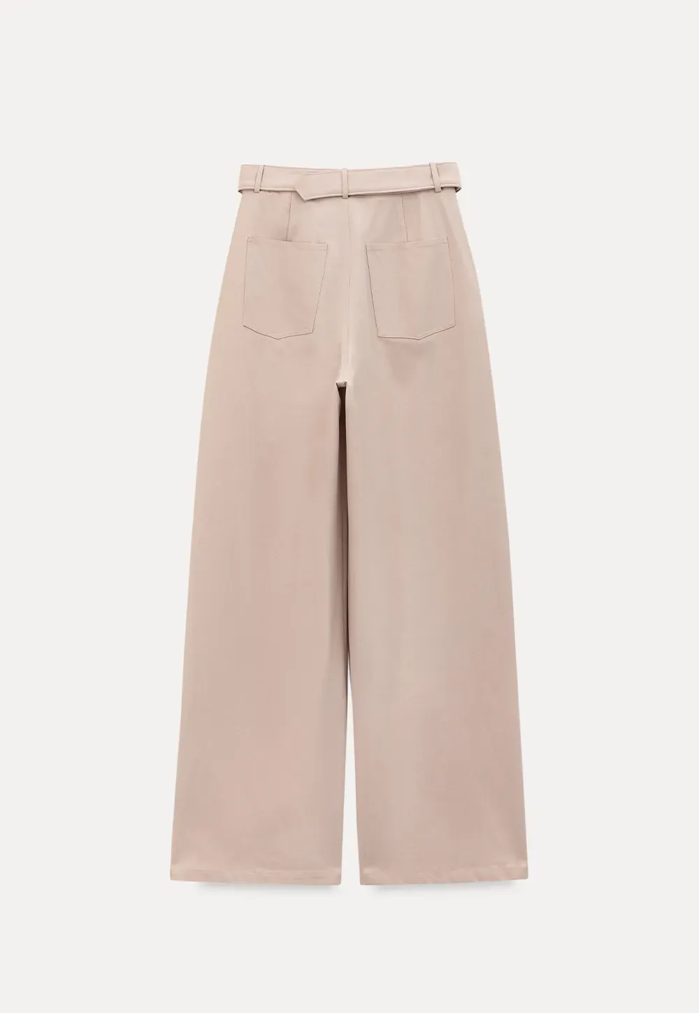 Wide Leg Casual Pants with Belted Waist
